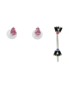 Joomi Lim Woman Earrings Pink Size - Metal, Crystal In Pink