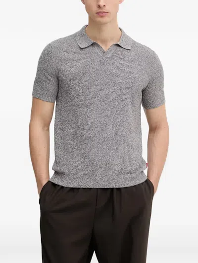 Joop Adrianor Marl-knit T-shirt In Gray
