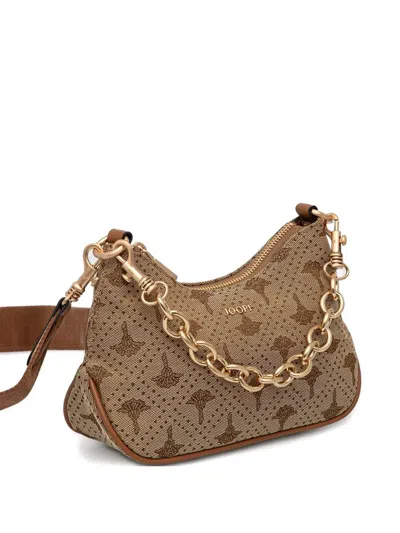 Joop Aimee Chain-embellished Monogram Shoulder Bag In Brown