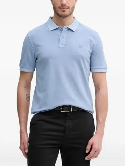 Joop Ambrosian Logo-embroidered Polo Shirt In Blue