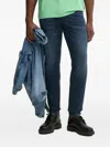Joop Belt-loops Back-patch Jeans In Blue
