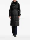 Joop Belted Padded Coat In Black