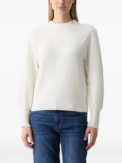 Joop Bow-detail Raglan-sleeve Sweater In White