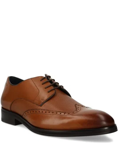 Joop Brocade Wingtip Lace-up Shoes In Brown