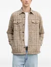 Joop Button-up Check-pattern Shirt Jacket In Neutral
