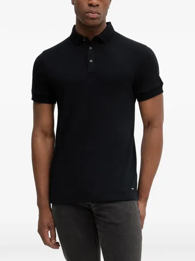 Joop Buttoned Polo Shirt In Black