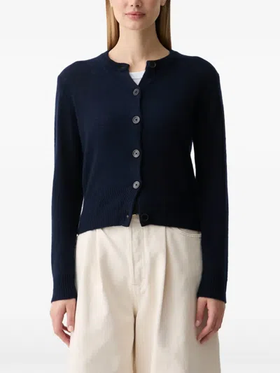 Joop Button-up Ribbed-trim Cardigan In Blue