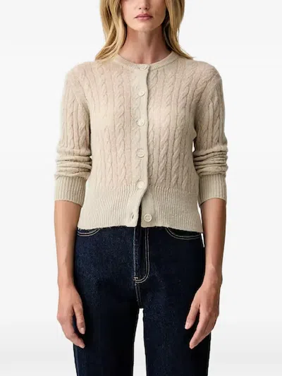 Joop Cable-knit Cardigan In Nude