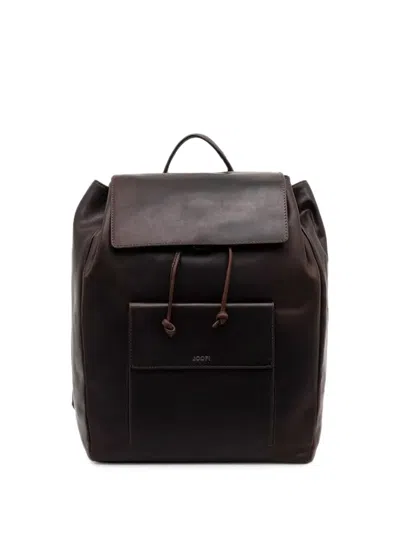 Joop Cerratano Claudio Foldover-top Drawstring Backpack In Brown