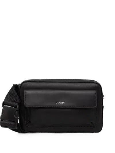 Joop Cerratano Emir Logo-plaque Mesh-panel Belt Bag In Black