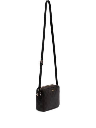 Joop Check-pattern Crossbody Bag In Brown