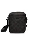 Joop Check-pattern Messenger Bag In Black
