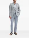 Joop Checked Button Blazer In Gray