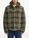 Joop Checked Hooded Jacket In Green