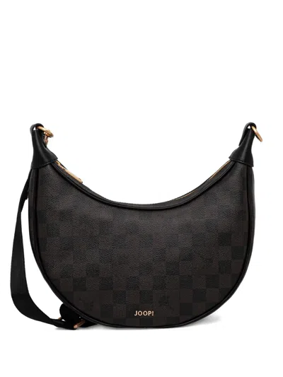 Joop Checked Shoulder Bag In Black