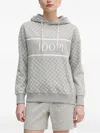 Joop Cornflower Logo-detail Hoodie In Gray