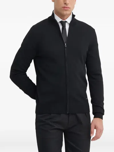 Joop Davis Zip-fastening High-neck Cardigan In Black