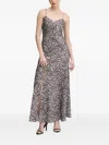 Joop Delci Animal-print Maxi Dress In Neutral