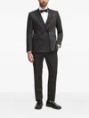 Joop Double-breasted Patterned Suit In Black