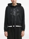 Joop Drawstring Cotton Hoodie In Black