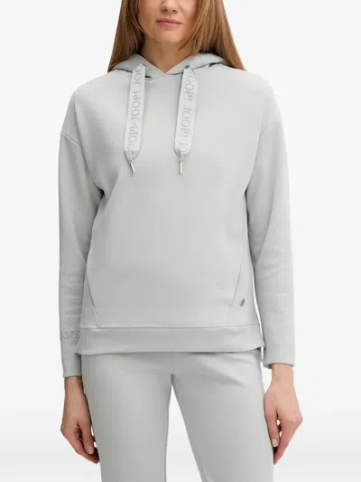 Joop Drawstring Hoodie In Gray