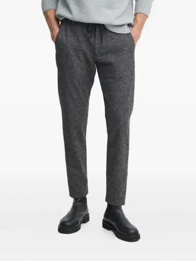 Joop Drawstring Nailshead Trousers In Gray