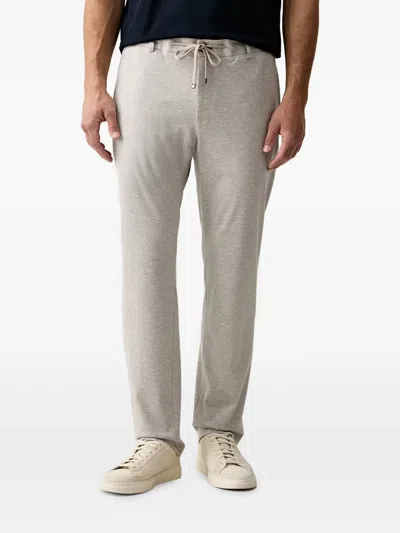 Joop Drawstring Straight-leg Trousers In Neutral