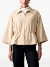 Joop Drawstring-waist Cropped Jacket In Neutral