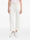 Joop Elastic-waistband Side-split Trousers In White