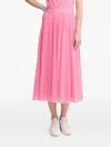 Joop Elastic-waistband Tulle Midi Skirt In Pink