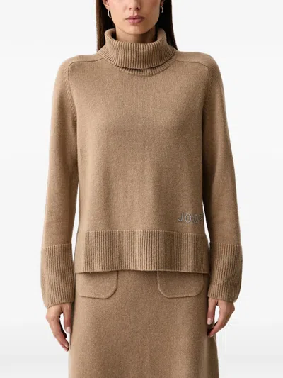Joop Embellished Roll-neck Sweater In Nude