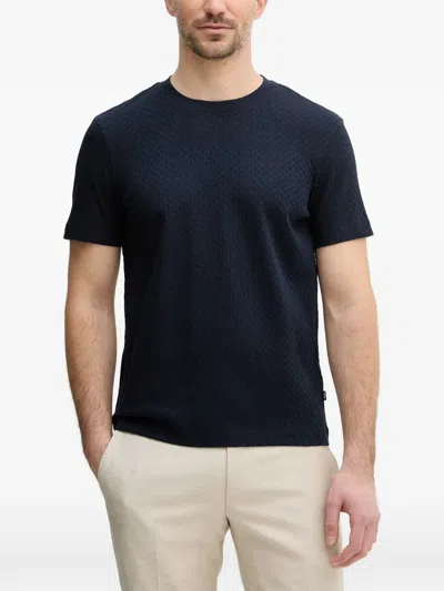 Joop Texturiertes T-shirt In Blue
