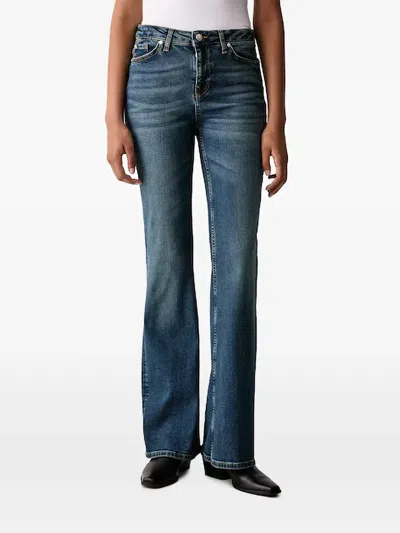 Joop Faded Flared-leg Jeans In Blue