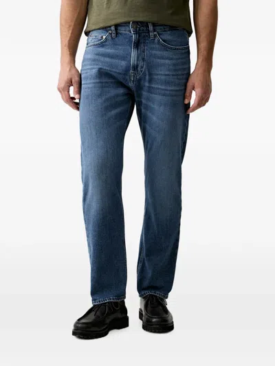 Joop Faded-effect Logo-patch Jeans In Blue