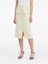 Joop Flap-pocket Midi Skirt In Neutral