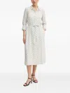 Joop Floral-print Belted Shirt Dress In White