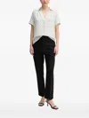 Joop Floral-print Short-sleeve Blouse In White