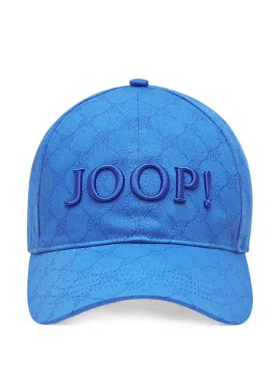 Joop Floral-print Embroidered-logo Cap In Blue