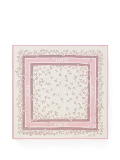 Joop Floral-print Silk Scarf In Neutrals