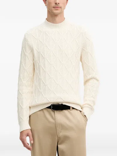 Joop Floriano Knitted Sweater In Neutral
