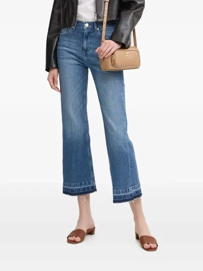 Joop Frayed-hem Cropped Jeans In Blue