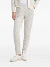 Joop Geometric-print Trousers In Brown