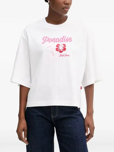 Joop Graphic-print Boxy-fit T-shirt In White