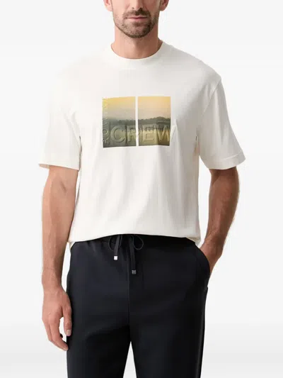 Joop Graphic-print Crew-neck T-shirt In White