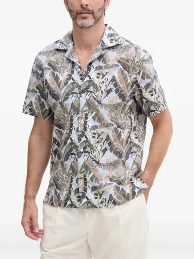 Joop Hanes Leaf-print Short-sleeved Shirt In Multi