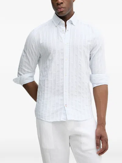 Joop Heli Striped Button-down Shirt In Blue