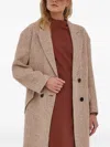 Joop Herringbone Double-breasted Coat In Neutral