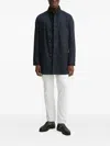 Joop High-neck Buttoned Coat In Blue