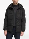 Joop Hooded Puffer Jacket In Black