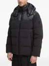 Joop Hooded Puffer Jacket In Burgundy